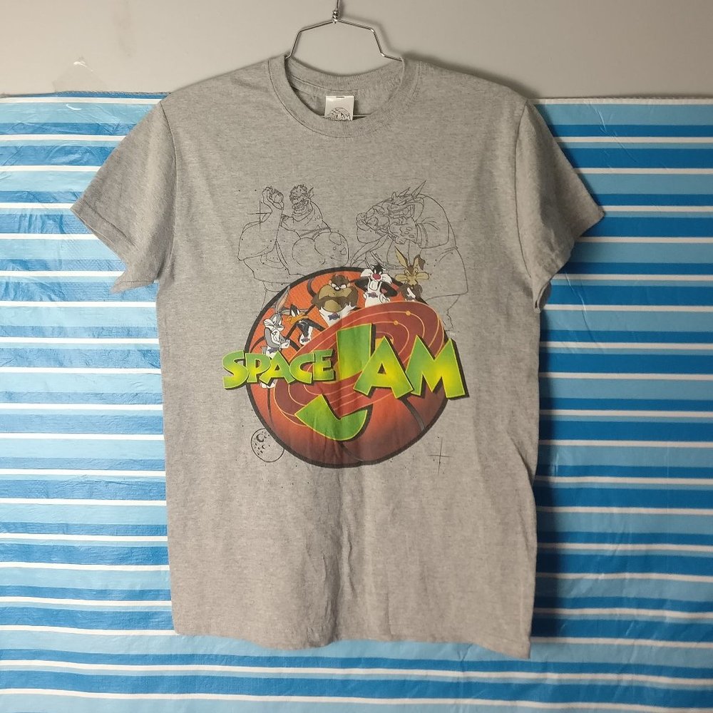 Vintage 90s Space Jam Looney Tunes Short Sleeve Crew Tee, Summer tees, S